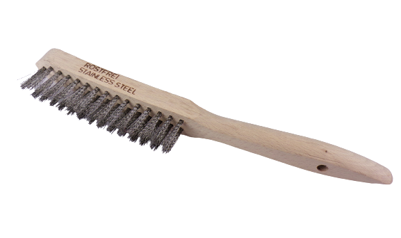 Ručná kefa, nerezový drôt 0,3 mm, 2-radová