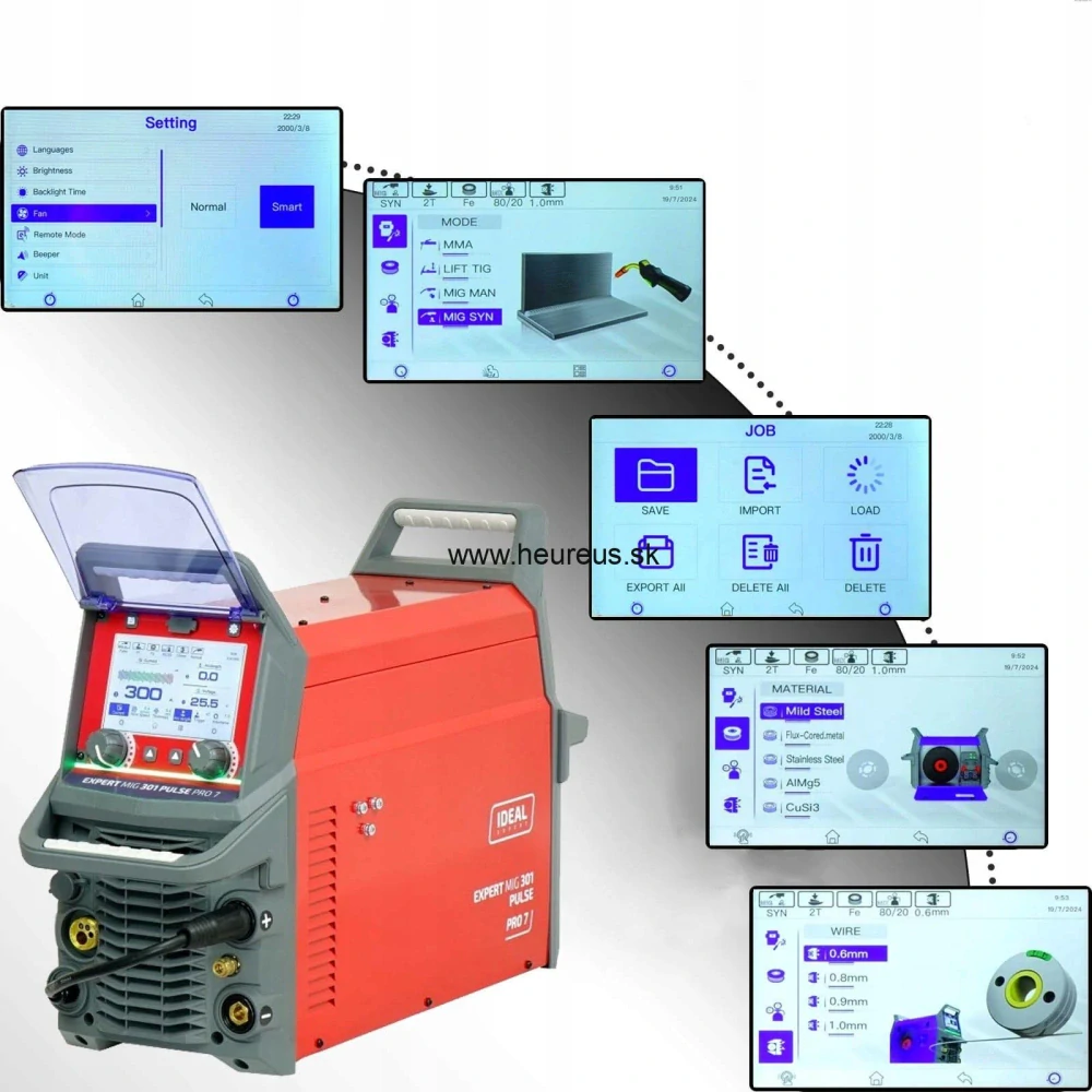 IDEAL EXPERT MIG 301 PULSE Pro7 LCD MIG invertorová zváračka