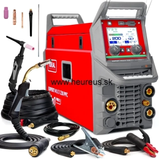 MIG/TIG AC/DC invertorový zvárací stroj IDEAL EXPERT MULTI 230 PFC PULSE Pro5 LCD 4X4 4v1